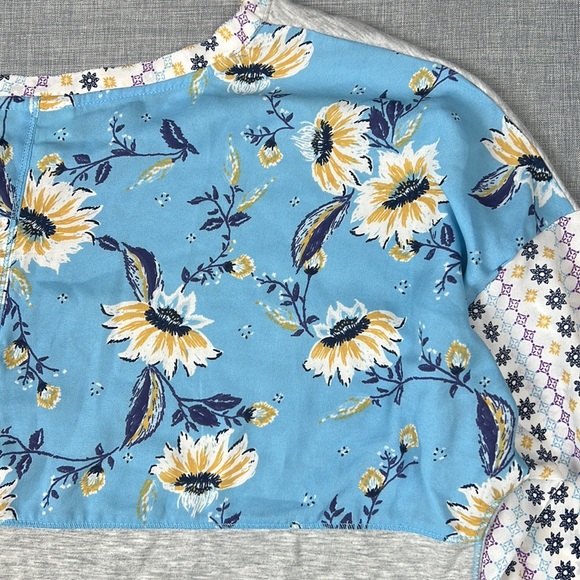 Style & Co Floral Mixed Print Long Sleeve Top Size Large - Picture 6 of 6